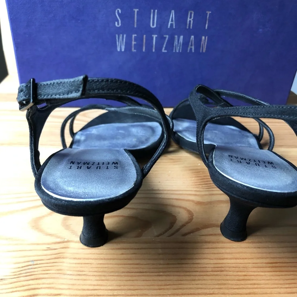 Stuart weitzman black leather shoes Sz 5M